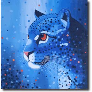 Panthère bleue éthérée